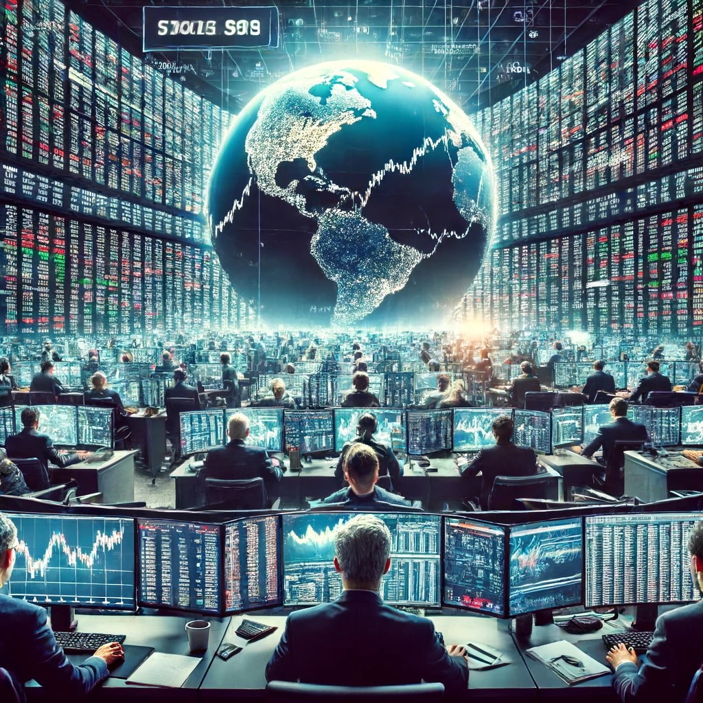 DALL·E 2024-06-16 18.33.06 - A global trading floor scene showing hedge fund traders focused on real-time market changes. The room is filled with traders staring at their computer